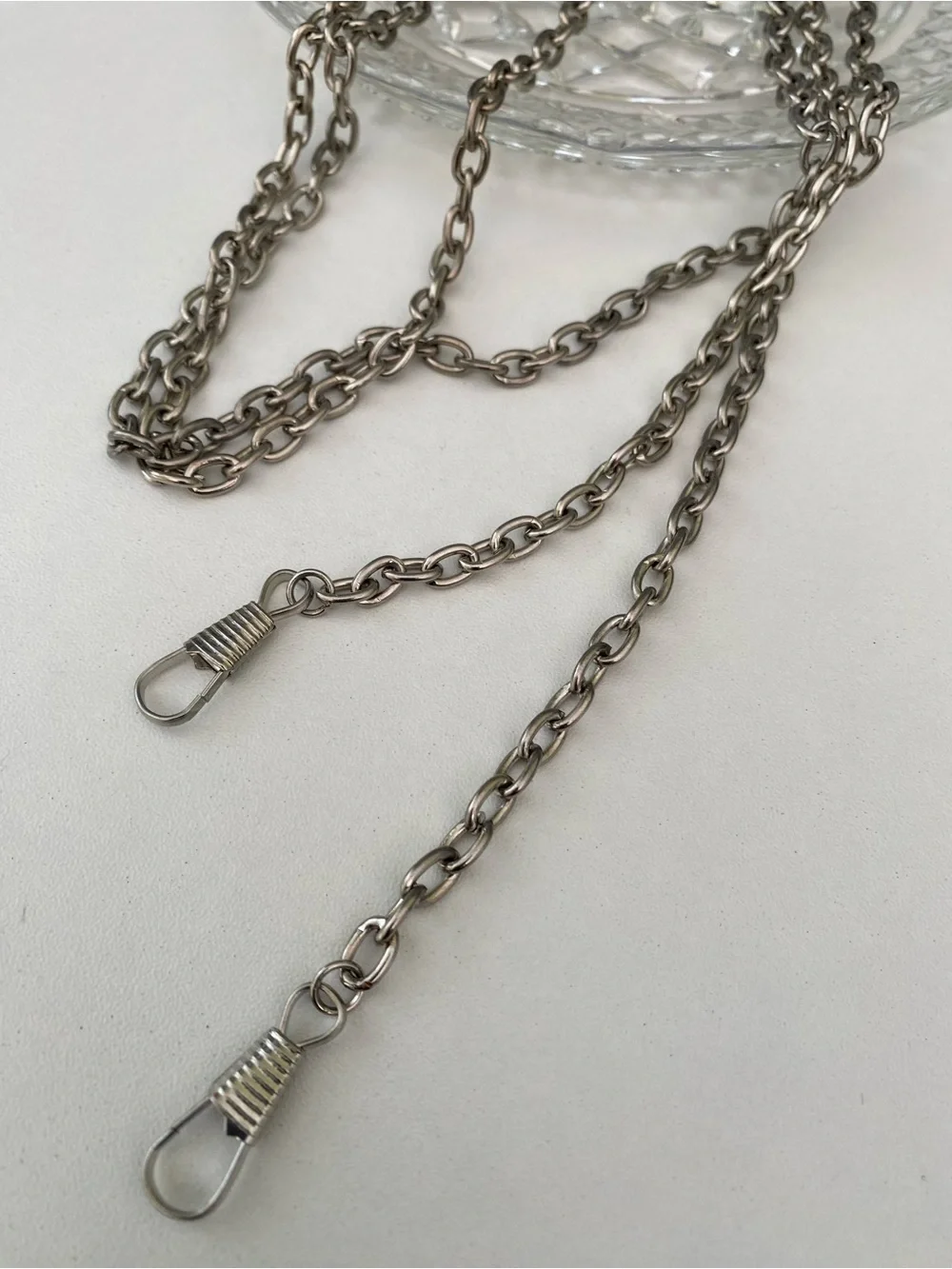 Stainless Silver Chain Eyeglass Holder Strap